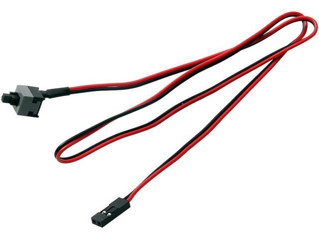 2 Pin SW PC Power Switch Cable, ATX Computer on/off Push Button Switch Wire for Case Connects to motherboard - 20', 2 Pack