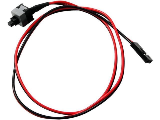 2 Pin SW PC Power Switch Cable, ATX Computer on/off Push Button Switch Wire for Case Connects to motherboard - 20', 2 Pack