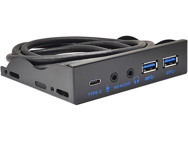 3.5 Inch USB Front Panel Hub of 10Gbps USB-C USB 3.2 Gen 2,2x USB 3.0 Ports and HD Audio Mic of Multi USB Slots, Motherboard USB 20-Pin & USB 3.2...