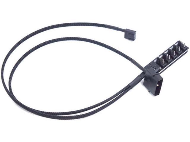 1 to 5 Ports 4 pin PWM Fan Hub Splitter - PWM Regulator 12V CPU Cooler / Case / Chasis Cooling Fan Power Cable Adapter Power By PSU Molex 4pin(12V...