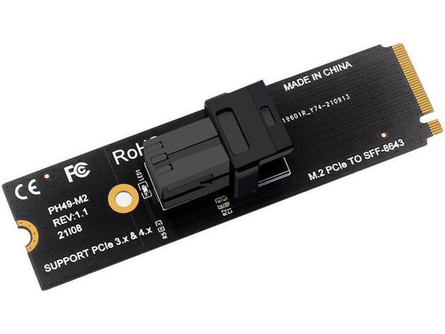 U.2 to M.2 NVMe M-Key NVMe Adapter,M2 to Mini SAS SFF-8643 Expansion Card w/ SFF8643 to SFF-8639 PCIe SSD Adapter Cable for Mainboard Intel SSD 750...