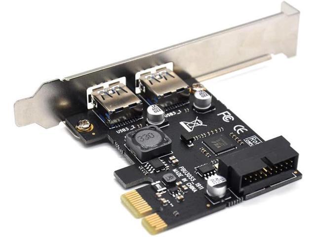 USB 3.0 PCI Express(PCIe) Expansion Card, PCI-e X1 to 4 Ports USB 3.0(2 USB Type-A+USB Internal 20Pin) Controller Card-Build in Self-Powered...