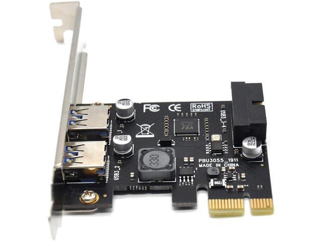 USB 3.0 PCI Express(PCIe) Expansion Card, PCI-e X1 to 4 Ports USB 3.0(2 USB Type-A+USB Internal 20Pin) Controller Card-Build in Self-Powered...