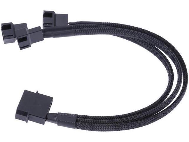 Case Fan Power Splitter Cable 1X3, Molex IDE to 3 Ports 3pin / 4 Pin PWM CPU Cooler Fanout Power Adapter Converter - 12V DC Only - 10 Inches,...