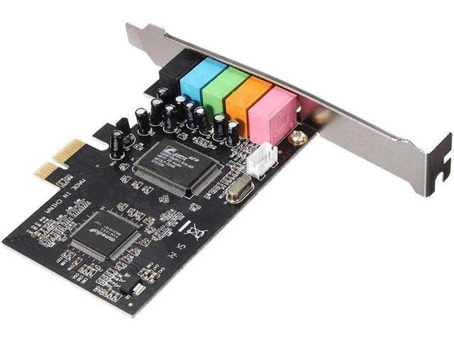 PCIe Sound Card, 5.1 Internal Sound Card for PC Windows 10 w/ Low Profile Bracket, 3D Stereo PCI-e Audio Card, CMI8738 Chip 32/64 Bit Sound Card...