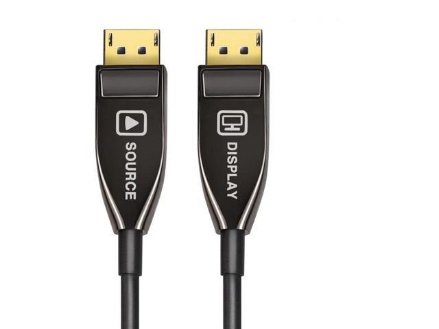 DP 1.4 Fiber Optic AOC Cable,DisplayPort to DisplayPort 8k@60HZ 4K@144Hz Male to Male Cable - (DP to DP Cable) Black - 9.84 ft. / 3.0 m