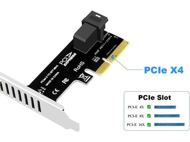 PCIe X4 to U.2 NVMe SSD Adapter,PCI Express to Mini SAS SFF-8643 Expansion Card w/ SFF8643 to SFF-8639 PCIe SSD Adapter Cable for Mainboard Intel...