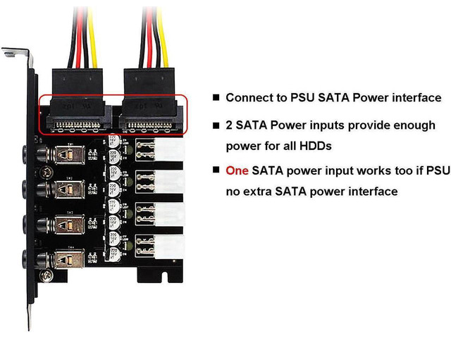 SATA Power Switch Module for 2.5 inch/3.5 inch HDD/SSD, Hard Drive Disk Selector, Controls up to Four HDDs, Intelligent Control Hard Disk Manage...
