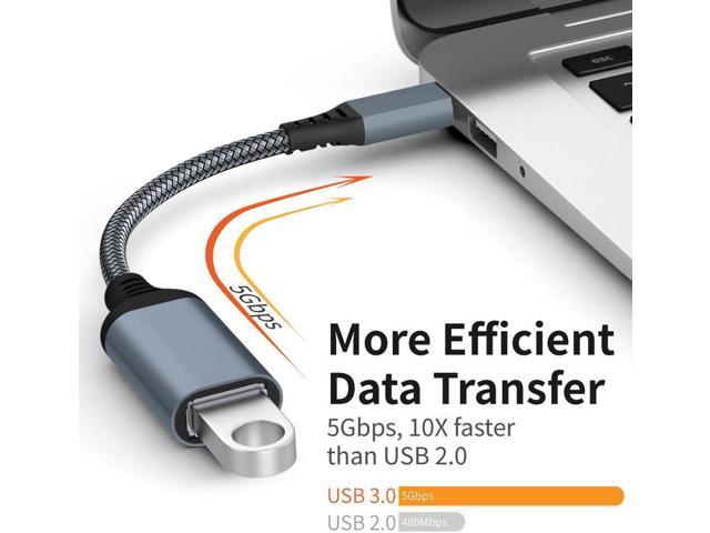 Vszerda USB C to USB 3.0 Adapter [2 pack], USB-C to USB Adapter, USB Type-C to USB,Thunderbolt 3 to USB Adapter OTG Cable for Macbook Pro/Air...