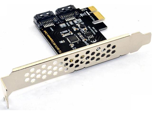PCIe SATA Card 2 Ports, PCI-E to SATA Expansion Card, 6Gbps PCI-E (2X 4X 8X 16X) SATA 3.0 Controller Card for Windows 10/8/7/XP/Vista/Linux,Support...