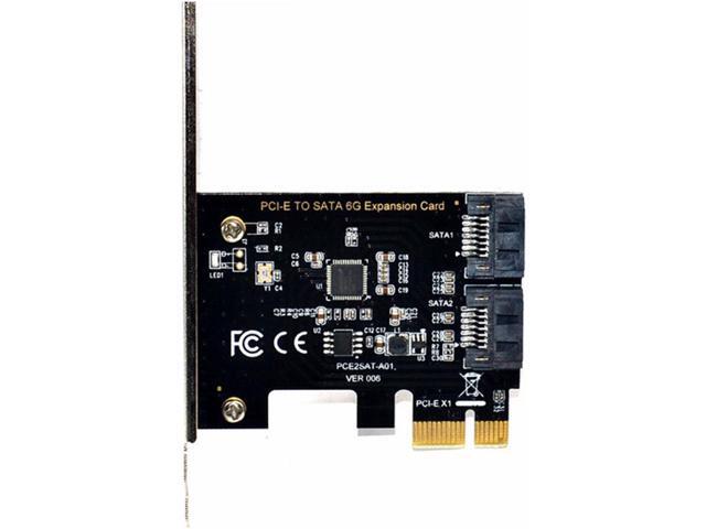 PCIe SATA Card 2 Ports, PCI-E to SATA Expansion Card, 6Gbps PCI-E (2X 4X 8X 16X) SATA 3.0 Controller Card for Windows 10/8/7/XP/Vista/Linux,Support...