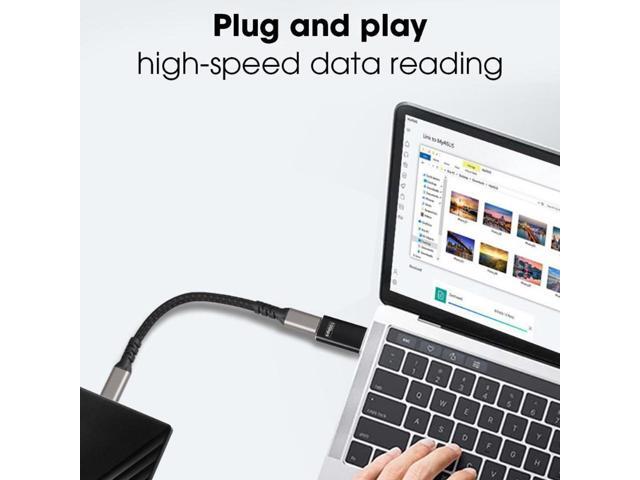 [2 PACK] Updated USB 3.1 GEN 2 Male to Type-C Female Adapter, USB A to USB C Adapter Support Double Sides 10Gbps Charging & Data Transfer,USB A to...
