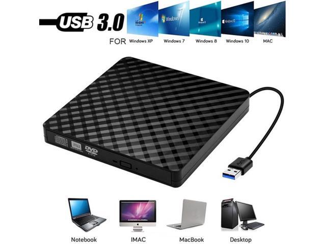 Vszerda External DVD Drive, USB 3.0 External DVD Drive Portable External Optical Drive CD DVD RW ROM Player