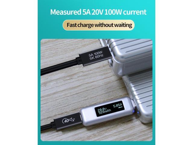 USB 4 Cable for Thunderbolt 4 Cable, 40Gbps 3.3ft/1M Cable 100W Charging Support 5K@60Hz Video, Compatible with Thunderbolt 4/3, External SSD,...