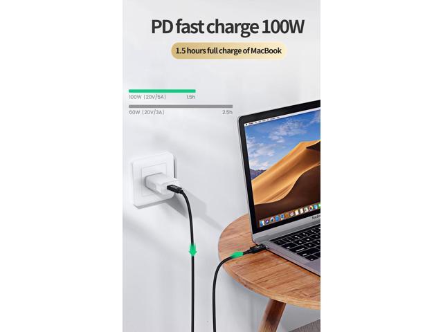 USB 4 Cable for Thunderbolt 4 Cable, 40Gbps 3.3ft/1M Cable 100W Charging Support 5K@60Hz Video, Compatible with Thunderbolt 4/3, External SSD,...