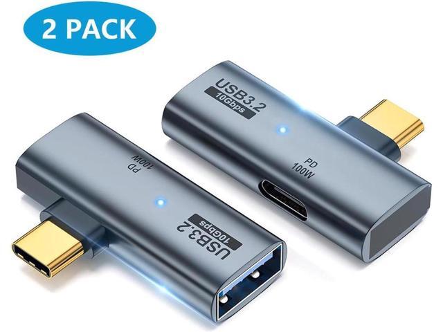 [2 Pack] 2-in-1 USB C to USB 3.2 Adapter with 100W PD Type C Charging Port, USB C OTG Converter for M-e-ta Quest 2, Ro-g Ally, Steam Deck, for...