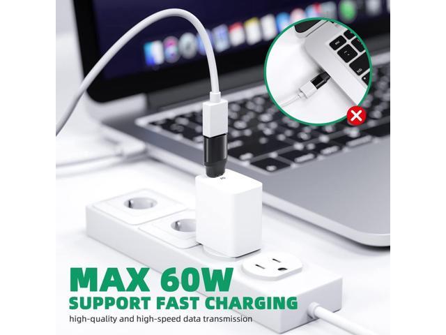 USB C to USB Magnetic Adapter 24Pins USB C Male to USB A Female Adapter 2 Pack with PD 60W Charge 10Gbps USB3.1/USB3.0 for M-a-c-B-o-o-k Pro /Air...