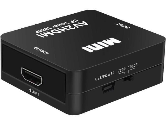 RCA to HDMI Converter, 1080P RCA Composite CVBS AV to HDMI Video Audio Converter Adapter Compatible with N64 Wii PS2 Xbox VHS VCR Camera DVD,...