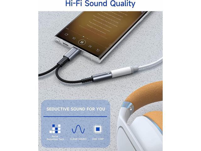 USB C to 3.5mm Headphone and Charger Adapter, 2 in 1 USB C PD 3.0 Charging Port to Aux Audio Jack and 60W Fast Charging Dongle Cable Cord for...