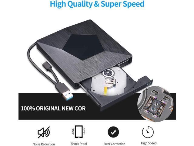 External 3D Blu Ray DVD Drive Burner, Wihool Ultra Slim USB 3.0 and Type-C Blu Ray BD CD DVD Burner Player Writer Reader Disk for Mac OS, Windows...