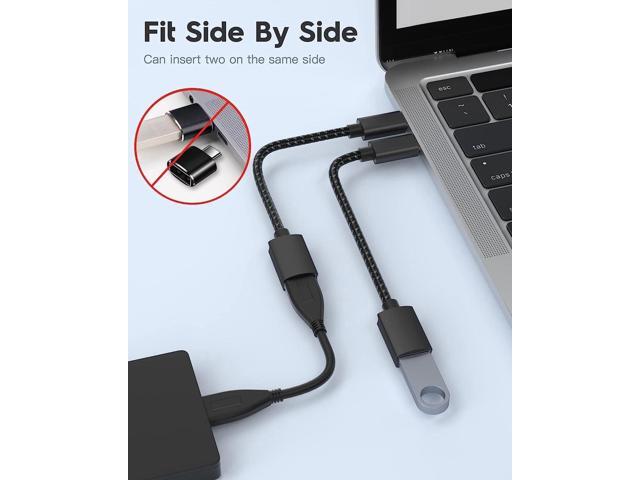 USB C to USB 3.0 Adapter [10Gbps], [2 Pack] USB Type C Male to USB3.1 USB3.2 Female, Thunderbolt 3/4 to USB Female Adapter OTG Cable for Mac-Book...