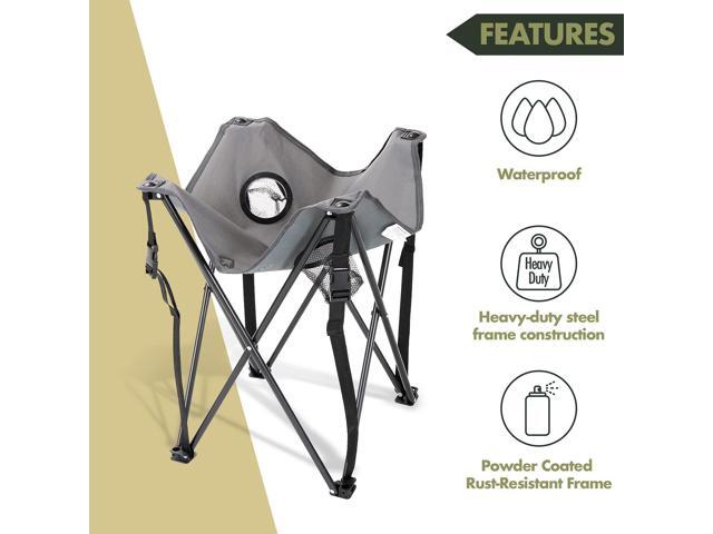 ARROWHEAD OUTDOOR Heavy-Duty Portable Camping Folding Table, 2 Cup Holders, Compact, Square, Carrying Case Included, Steel Frame, High-Grade 600D...