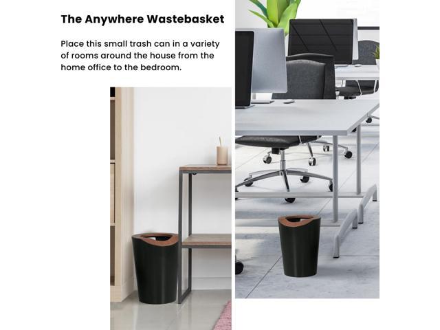 Home Zone Living 2.3 Gallon Small Trash Can, Round Wastebasket with Open Top, Serene Green, Virtuoso Collection, 2-Pack