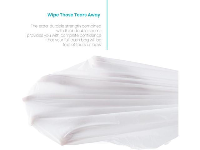 Home Zone Living 8 Gallon Kitchen Trash Bags with Drawstring Handles, Heavy Duty Custom Fit Design for Standard 30 Liter Kitchen Trash Cans, Code...
