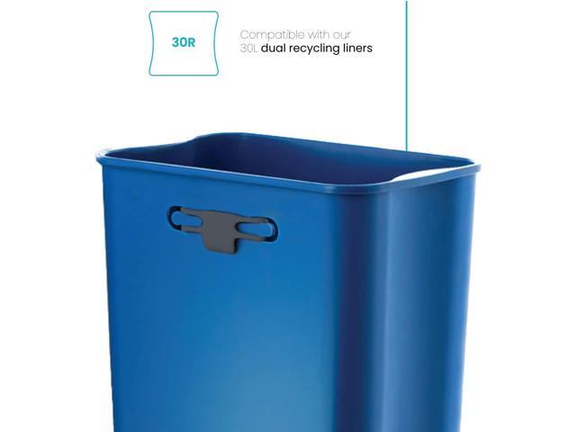 Home Zone Living 8 Gallon Kitchen Trash Bags with Drawstring Handles, Heavy Duty Custom Fit Design for 30 Liter Dual Recycling Liners, Code 30R, 60...