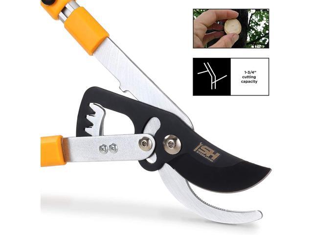 STEELHEAD Heavy-Duty 27-40' Adjustable Gear-Bypass Limb & Branch Lopper, Telescoping Extendable Handles, Ratcheting, Cuts Up to 1-3/4, Secateurs,...