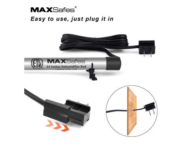 MAXSafes Gun Safe Dehumidifier Rod, Dry Rod - Easy Installation Plug-in Electric Dehumidifier Eliminates Moisture for Gun Safes & Cabinets, ETL...