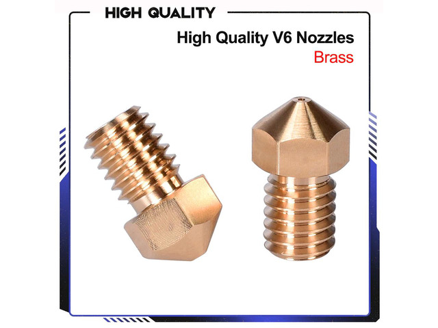 V6 Nozzles Brass 3D Printer Parts 0.2mm nozzle For E3D V6 J-Head Hotend Titan Extruder MK8 Ender 3 cr10 Upgrade Kit