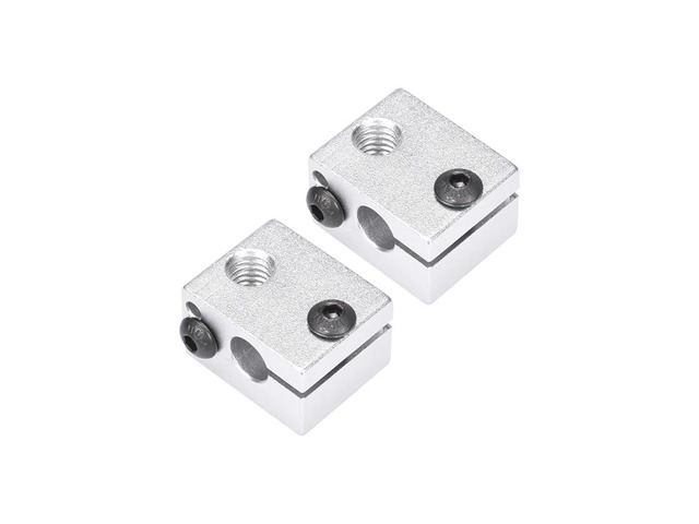 BIQU V6 Aluminium Heat Block for 3D V6 Bowden & Direct J-head heat Block compatible with M6 Nozzle for 3D printer