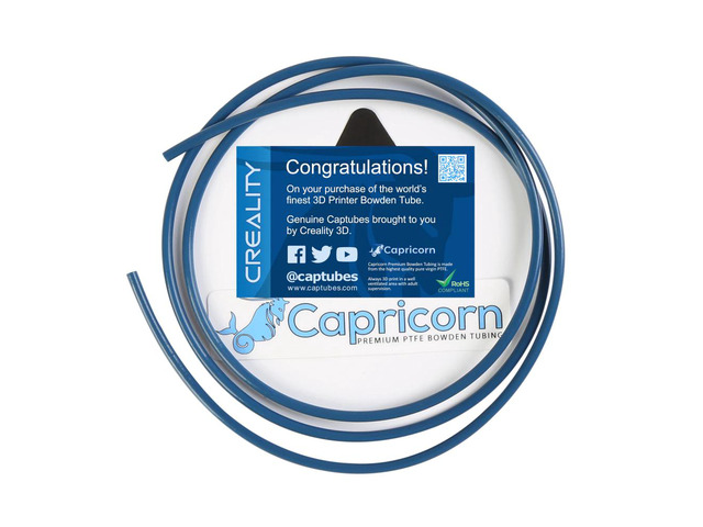 1.2M/Lot 100% Capricorn Bowden PTFE Tubing Tube Fitting Push to Connect For CREALITY 3D Ender Printer