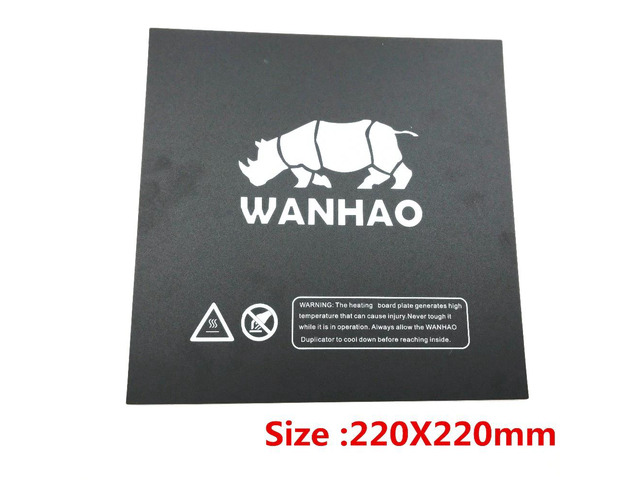 1pc 220/214/200mm black Heated bed For Wanhao i3 Anet A8 A6 3D Printer Sticker Build Sheet build plate tape with 3M Backing