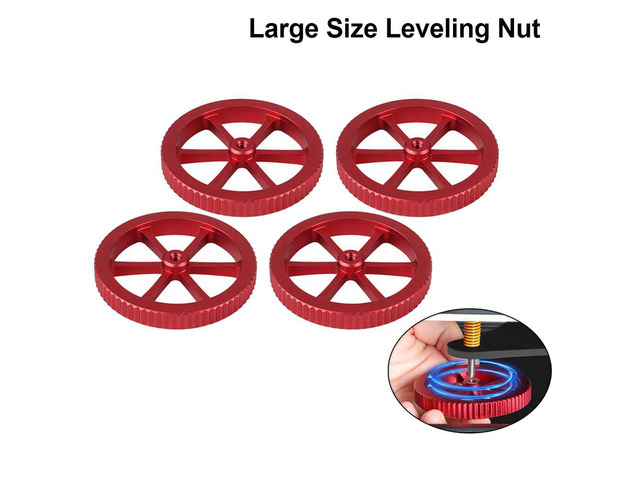 4PCS Large Red Hand Twist Leveling Nut Heated Bed Spring Adjustment Nut 3D Printer Parts For CREALITY Ender3 Ender-5 CR-10 CR10S