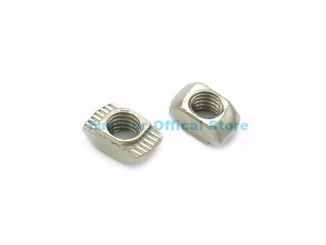Funssor 20x20 European Aluminum Extrusions Slim T-Nut M3/M4/M5 Thread Pack of 100