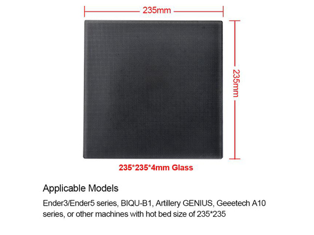 3D Printer Platform Ultrabase Heat Bed Build Surface Glass Plate 310x310 220MM For Ender 3 5 Upgrade creality