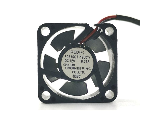 2pcs F2510CT-12UCV 25mm 2.5cm Micor Mini DC 12V 0.04A 25*25*10 2 Wire Iron Metal Blade Miniature HeatSink Cooling Fan