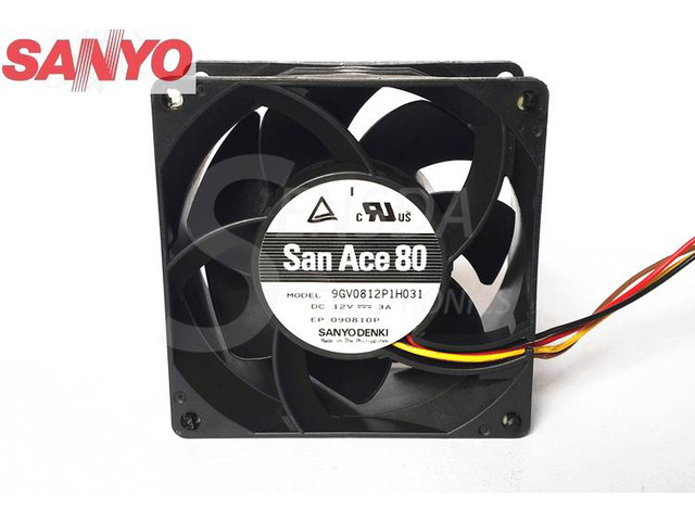 For Sanyo 9GV0812P1H031 8038 80mm 8cm DC 12V 3A high speed winds of fan violence