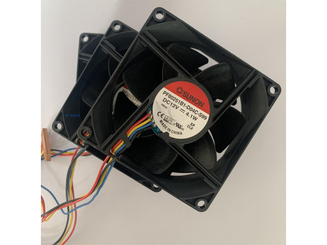 3pcs/set PF80251B1-D04C-S99 for Sunon 8cm 8025 DC 12V 4.1W Server Chassis Cooling Fan