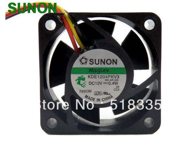 KDE1204PKV3 MS. AR. GN For Sunon 4CM 4020 40mm x 20mm DC 12V 3 Pin 12 Volt Cooling Fan
