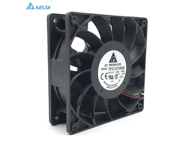 for Delta TFC1212DE 12CM 12038 12V 3.9A 252CFM Winds of Booster PWM Fan Violence For Bitcoin miner Super Cooling