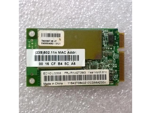 BCM94321MC Dual-Band 802.11n PCI Express Mini Wifi Card For Lenovo Thinkpad 3000 N100 N200 C200 Series, FRU: 42T0843 42T0847