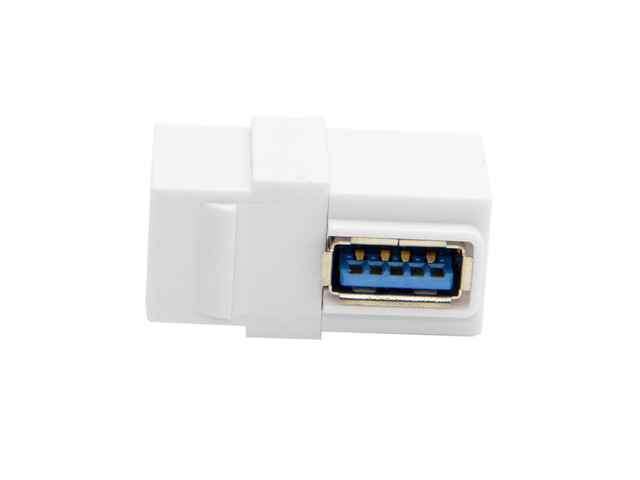 NGFF 90 Degree Right Angled USB 3.0 A Female to A Female Extension Keystone Jack Coupler Adapter for Wall Plate Panel