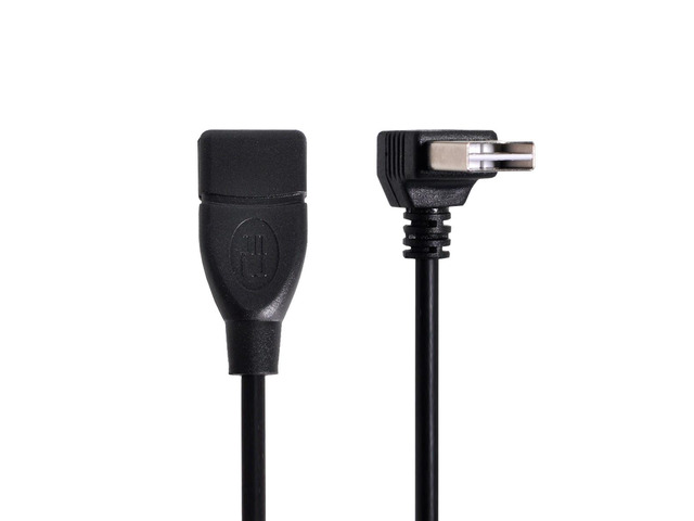 CYDZ USB 2.0 Male to Female Extension Cable Reversible Design Up & Down Angled 90 Degree 100cm
