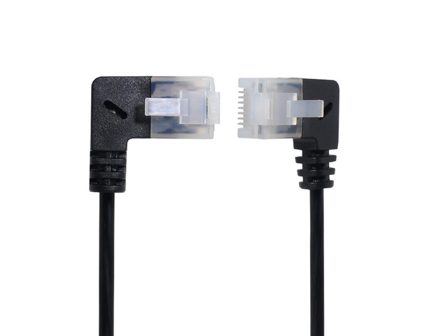 Cat6 Ethernet Cable RJ45 Left to Right Angled 25cm UTP Network Cable Patch Cord Cat6a Lan for Laptop Router TV BOX