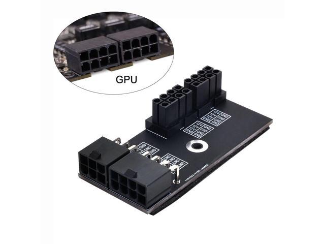 Dual ATX 8Pin Female to 6+8pin Male 180 Degree Angled Power Adapter for NVIDIA 3080 3090 Graphics Card GPU