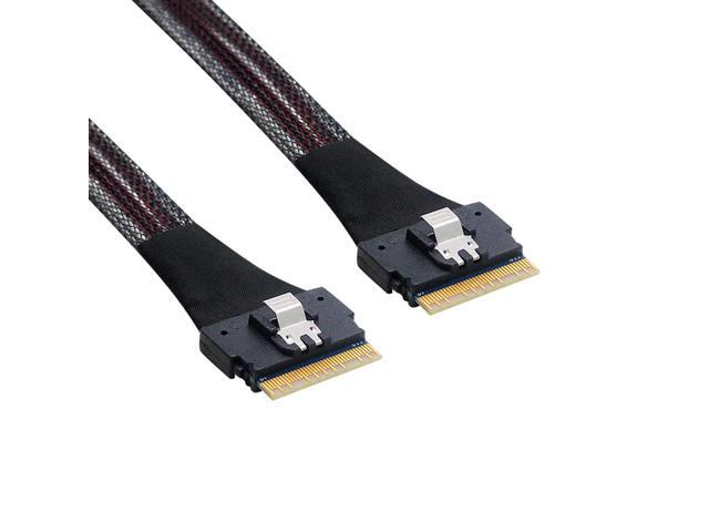 To SFF-8654 Slim SAS Target Cable 50cm PCI-E Slim Line SAS 4.0 SFF-8654 8i 74pin Host