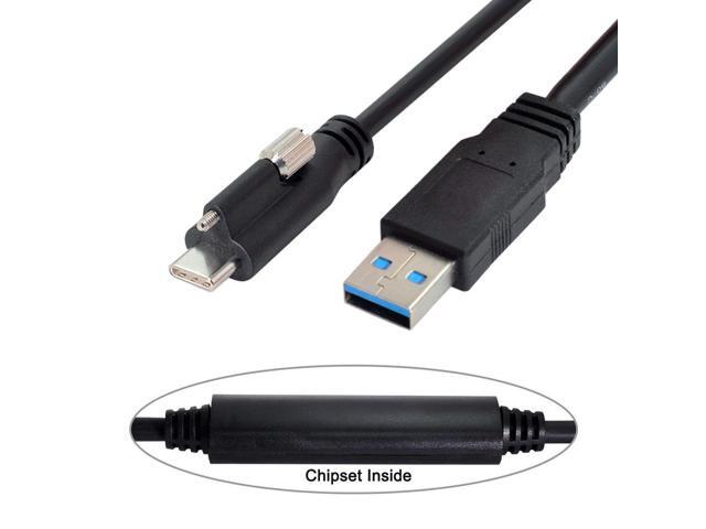 8m USB3.0 Data Cable Mount Type to USB 3.1 Type-C Single Screw Locking for Industrial Camera Recorder & Laptop PC & Disk NGFF